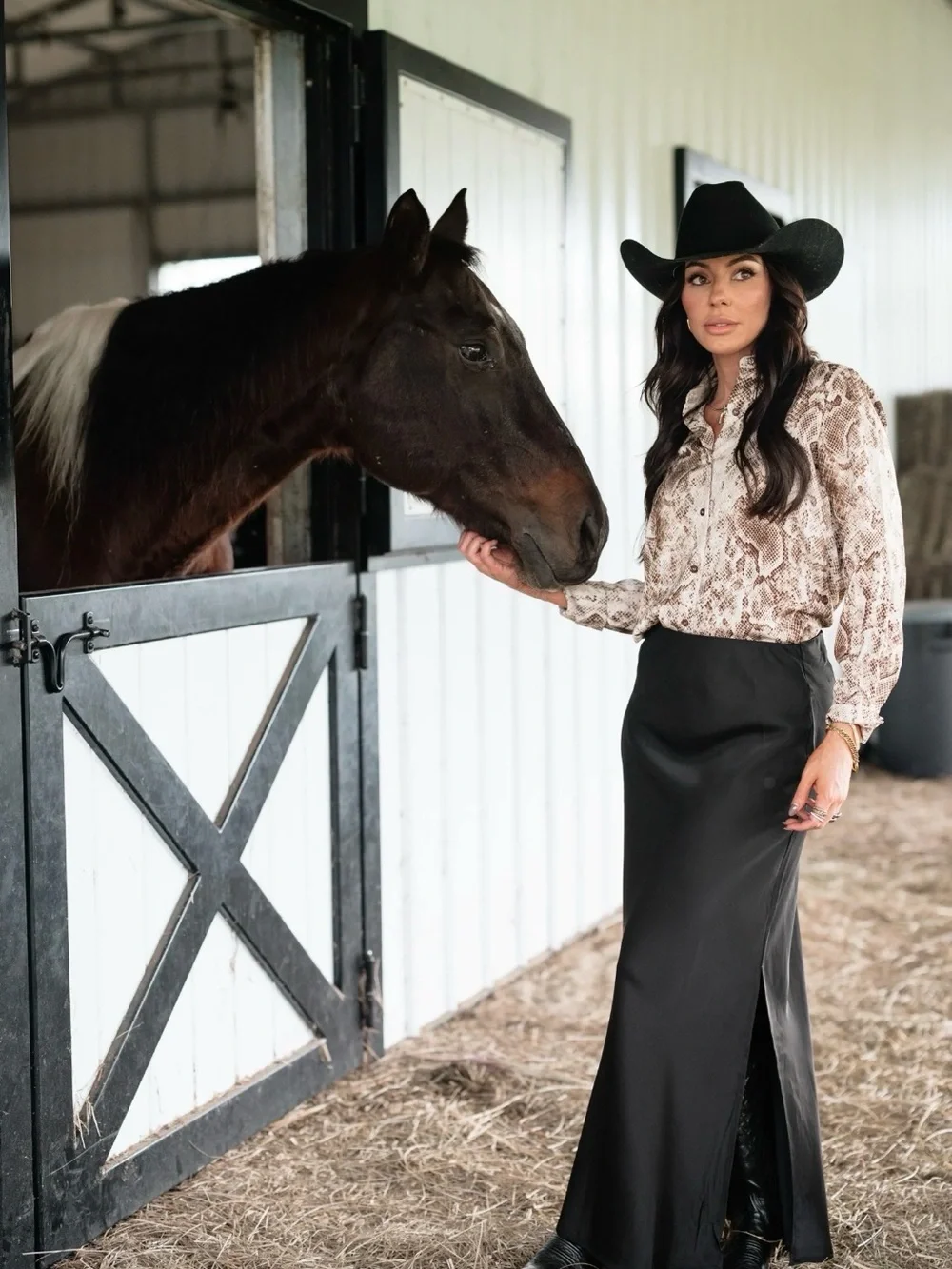 Women's Black Maxi Skirt — Sleek Western-Inspired Maxi